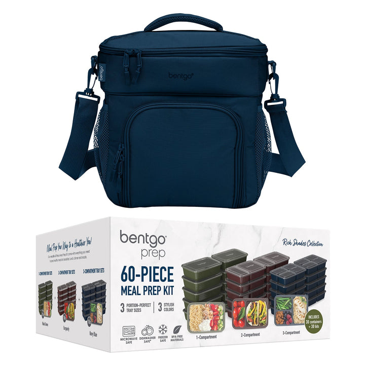 Bentgo Prep Deluxe Bag & 60-Piece Meal Prep Container Set K5