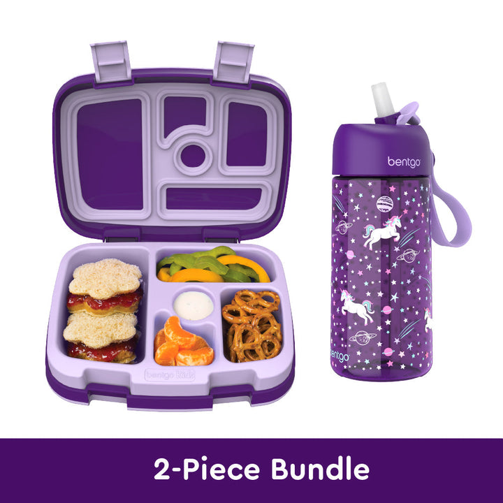 Bentgo Kids Prints Lunch Box & Water Bottle X8