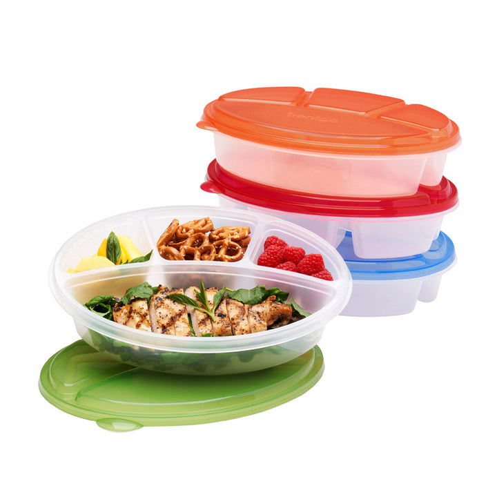 Bentgo Easyboxes 4-Compartment Oval Containers 8-Piece Set G0