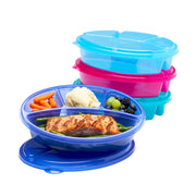 Bentgo Easyboxes 4-Compartment Oval Containers 8-Piece Set - Jewel Brights