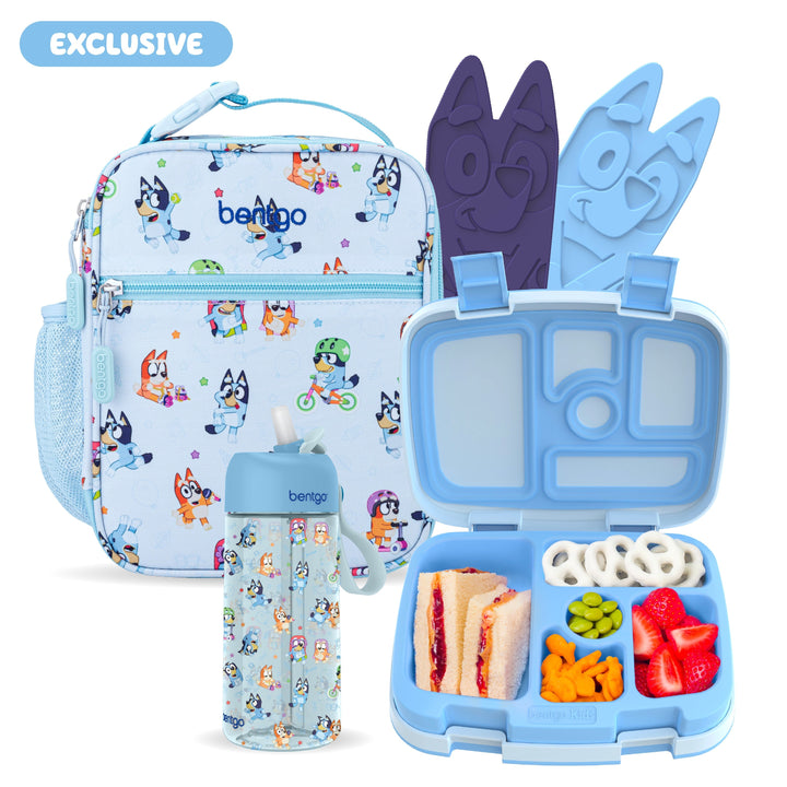 Bentgo + Bluey Kids Prints 5-Piece Lunch Box Set W2