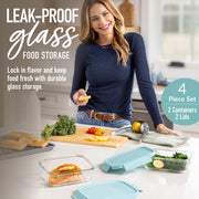 Bentgo Glass Leak-Proof Food Storage Set (4-Piece)