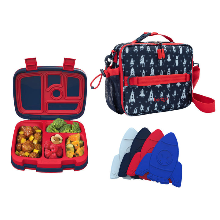 Bentgo Kids Prints Lunch Box, Lunch Bag, & Ice Packs J6