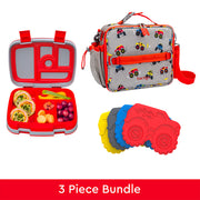 Bentgo Kids Prints Lunch Box, Lunch Bag, & Ice Packs - Trucks