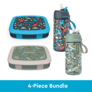 Bentgo Kids Prints Lunch Boxes & Water Bottles - Dinosaur/Dino Fossils